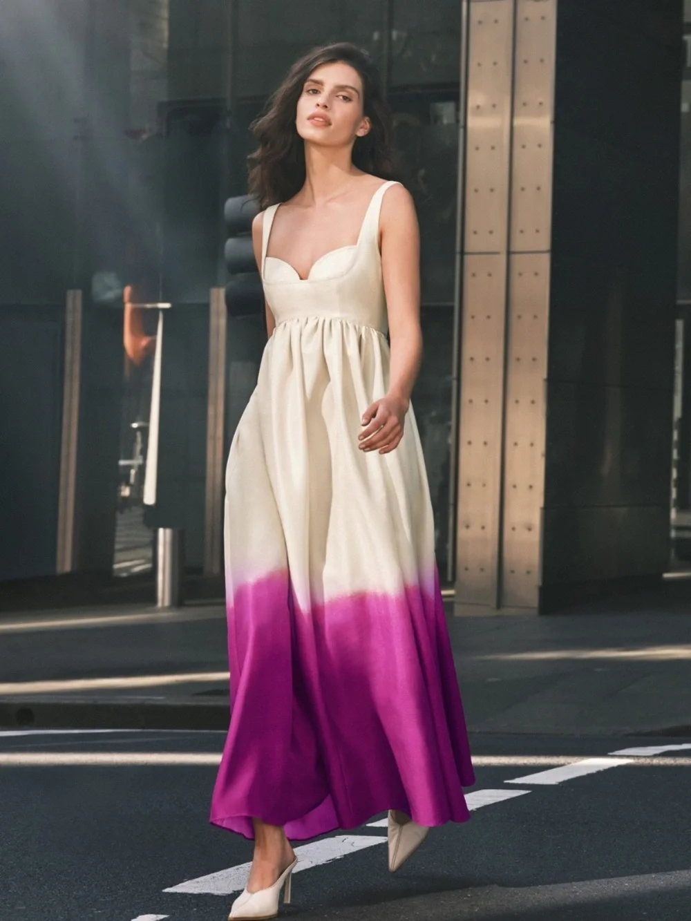 NEW Acler Redin Maxi Dress in Violet Landscape - Picture 3 of 13